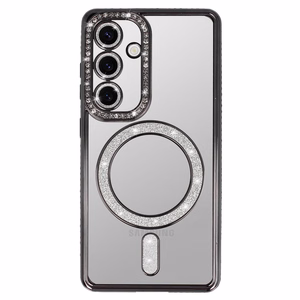 Dėklas telefonui Bling Magsafe Samsung Galaxy A26 5G juodas (m)