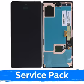 Ekranas skirtas Google Pixel 7 juodas su rėmeliu (Service Pack)