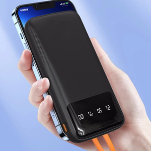Universali išorinė baterija Dudao K6Pro 10000mAh su USB, USB-C, Lightning laidais