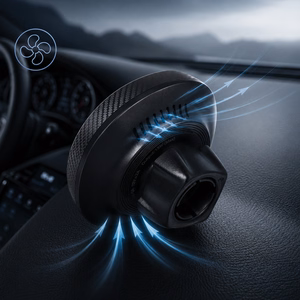 Blavec automobilinis laikiklis BHC-06A 15W magnetinis su indukciniu įkrovimu ir aktyviu aušinimu ant stiklo ir prietaisų skydelio (BHC06A-MWIB) juodas