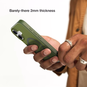 Incase Slim Case dėklas su MagSafe, skirtas iPhone 16 Plus, „Highland Green“ spalvos