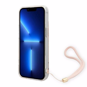 Guess GUOHCP14MH4STP iPhone 14 Plus 6.7" розовый/розовый жёсткий чехол 4G Print Strap