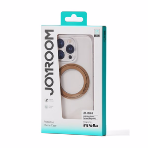 "Joyroom" JR-16JL6 "iPhone 16 Pro" itin plonas "MagSafe" suderinamas dėklas su 360° žiediniu stovu - auksinis