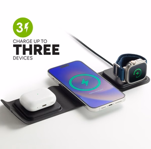 mophie 3in1 kelioninis MagSafe įkroviklis su adapteriu EU, juodas