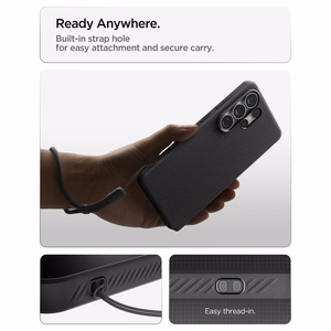 SPIGEN dėklas LIQUID AIR MAG, suderinamas su MagSafe, skirtas SAMSUNG S26 Ultra, matinis, juodas