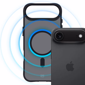 3mk Smoke Magnetinis dėklas telefonui iPhone 17 Air - juodas pusiau skaidrus