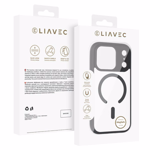 Liavec minkštas dėklas skirtas Iphone 17 Pro juodas