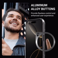 Crong Clear MAG Pro - iPhone 15 Pro MagSafe dėklas (juodas)