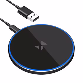 Wozinsky WLI-01Y 15W Qi indukcinis įkroviklis su USB-C kabeliu - juodas