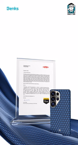 Benks Magnetic Armor Air Armor Grid Kevlar Dėklas Metal Frame 600D (A048) for Samsung Galaxy S26 mėlynas