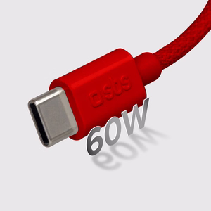 SBS TECABLETISSUETCCR USB-C - USB-C 1,5 m 60W pintas kabelis - raudonas