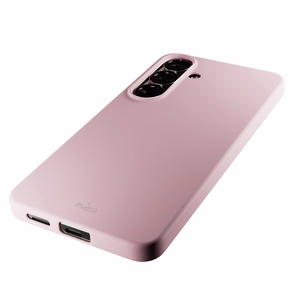 Puro Icon silikoninis dėklas telefonui Samsung Galaxy S25 - rožinis