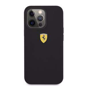 Ferrari FESSIHMP13XBK iPhone 13 Pro Max 6.7 kietasis dėklas silikoninis MagSafe, juodas