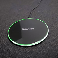 "Blavec" indukcinis įkroviklis BQI-07 Qi 15W "UniCharge" (BQI07-QIB), juodas stiklas