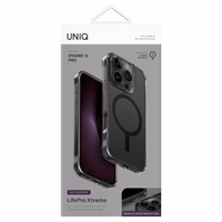 Uniq LifePro Xtreme Magclick įkrovimo dėklas telefonui iPhone 16 Pro - pilkas