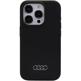 Audi silikoninis dėklas telefonui iPhone 15 Pro Max - juodas