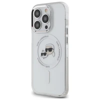IML Metal Karl & Choupette Head MagSafe Dėklas telefonui iPhone 14 Pro Max - baltas