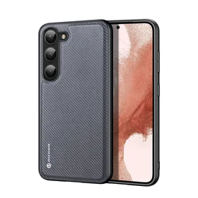 Dux Ducis Fino dėklas Samsung Galaxy S23+ su silikoniniu rėmeliu pilkas