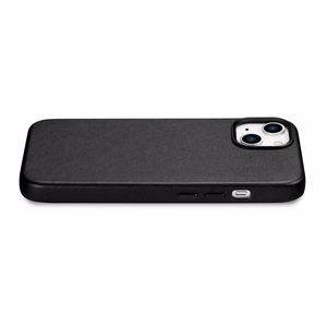 iCarer Dėklas Odinis viršelis iPhone 14 Plus natūralios odos dėklas juodas (suderinamas su MagSafe)