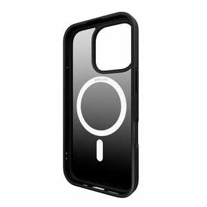 Puro gradiento MagSafe silikoninis dėklas iPhone 16 Pro Max telefonui – juodos spalvos