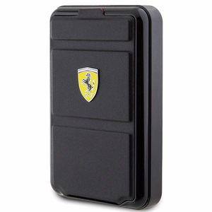 Magnetinė išorinė baterija Ferrari Metal Logo MagSafe 15W 10000mAh su stovo funkcija (juoda)