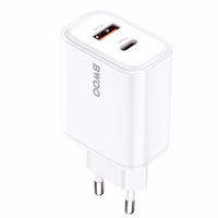 BWOO CDA207 PD 36W wall įkroviklis 1x USB-A + USB-C port baltas