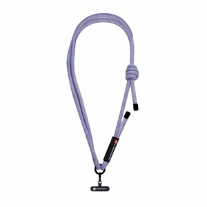 FORCELL F-DESIGN S10X165 kryžminė telefono virvelė su reguliuojamu ilgiu (maks. 82,5cm kilpoje) pilka violetinė