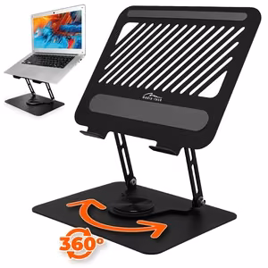 Reguliuojamas, besisukantis, ergonomiškas nešiojamojo kompiuterio stovas 10–17″ LAPTOP STAND ROTO MT2662