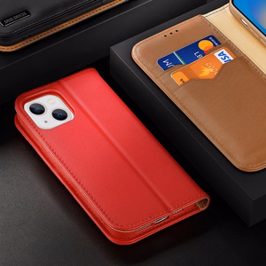 Dux Ducis Hivo odinis atverčiamas dėklas iš natūralios odos su kortelių ir dokumentų pinigine iPhone 14 Plus, juodas