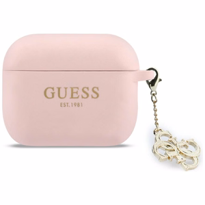 Guess Silikoninis 4G Charm Dėklas for AirPods Pro 3 rožinis