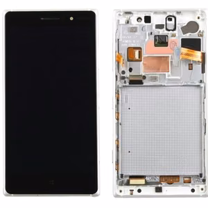 LCD ekranas Microsoft (Nokia) Lumia 830 su jutikliniu ekranu ir rėmeliu baltas originalus (naudotas, B klasė)