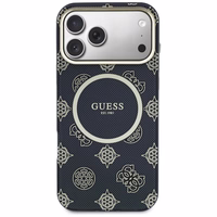 Guess IML Peony Dot MagSafe Dėklas for iPhone 17 Pro Max - juodas