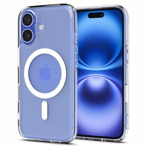 Spigen Ultra Hybrid "T" Magnetinis iPhone 16 dėklas - Baltas