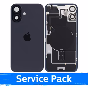 Galinis dangtelis skirtas Apple iPhone 16 / Black / (Service Pack)