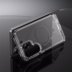 Rock Crystal Clear Magnetic Series Dėklas for Samsung Galaxy S26 Ultra skaidrus-juodas