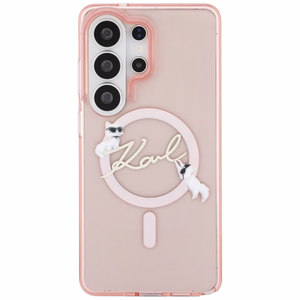 Karl Lagerfeld dėklas IML KC Script MagSafe skirtas Samsung Galaxy S26 Ultra rožinis