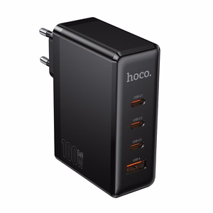 Įkroviklis Hoco N85 100W 3xUSB-C/USB-A juodas