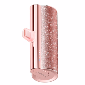 VEGER išorinė baterija 5000 mAh su įmontuotu jungtimi Type C PD QC3.0 2,4A 12W PlugOn (W0573) violetinė