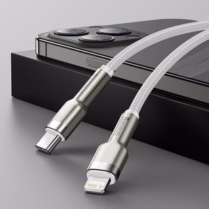 USB-C kabelis Lightning įrenginiams Baseus Cafule, PD, 20W, 2m (baltas)