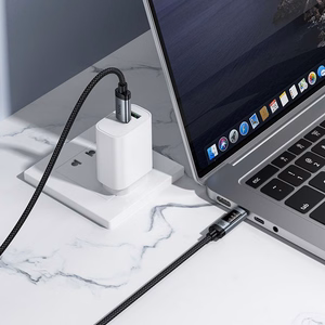 Kabelis USB A į USB C Hoco PD 6A 240W 1,2 m U148 su skaitmenine indikacija - juodas
