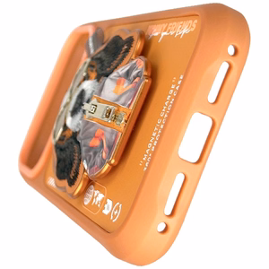 Nimmy Cool&Cute 2.0 Dog deklas iPhone 17 Pro Max su magnetiniu laikikliu - oranzinis