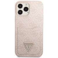 Guess 4G Triangle Logo Cardslot Case for iPhone 13 Pro / 13 - Pink