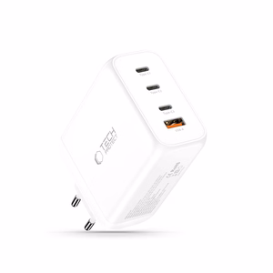 "Tech-Protect NC200W-GaN" 4 prievadų 200 W sieninis įkroviklis - baltas