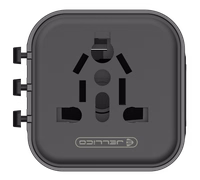 JELLICO universalus kelioninis adapteris S7 Max 2500W juodas