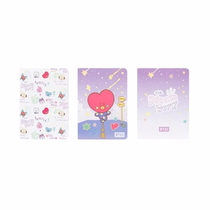 BT21 TATA A6 užrašų knygelių rinkinys, 3 vnt.