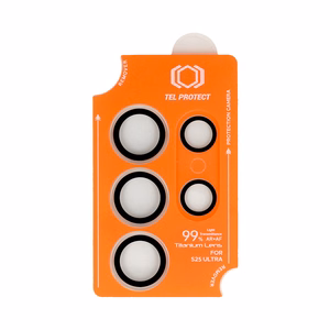 Apsauginis stiklas Tel Protect Titanium Lens 99% AR ant kameros Samsung Galaxy S25 Ultra skaidrus (5 lęšiai)