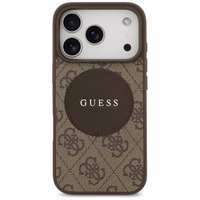 Guess 4G Circle Classic Logo Magnetinis dėklas telefonui iPhone 17 Pro - ruda