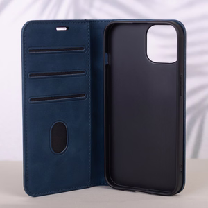 Smart Suede dėklas Honor 600 / Honor 600 Pro tamsiai mėlynas