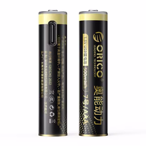 Orico Ener-G EG7C AAA литиевая батарея 1.5V 500mWh USB-C аккумулятор с кабелем для зарядки 2 шт.