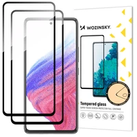 Wozinsky 2x pilno klijavimo grūdintas stiklas Samsung Galaxy A54 5G 9H pilno ekrano grūdintas stiklas su juodu rėmeliu